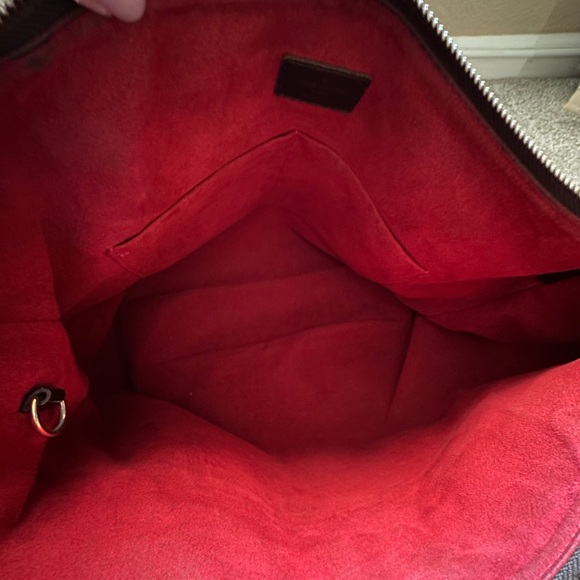 Authentic Louis Vuitton Damier Ebene Evora MM Adjustable Handbag Tote RETIRED - Picture 14 of 16